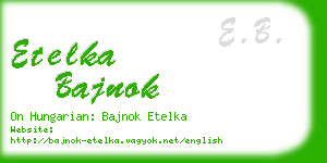 etelka bajnok business card